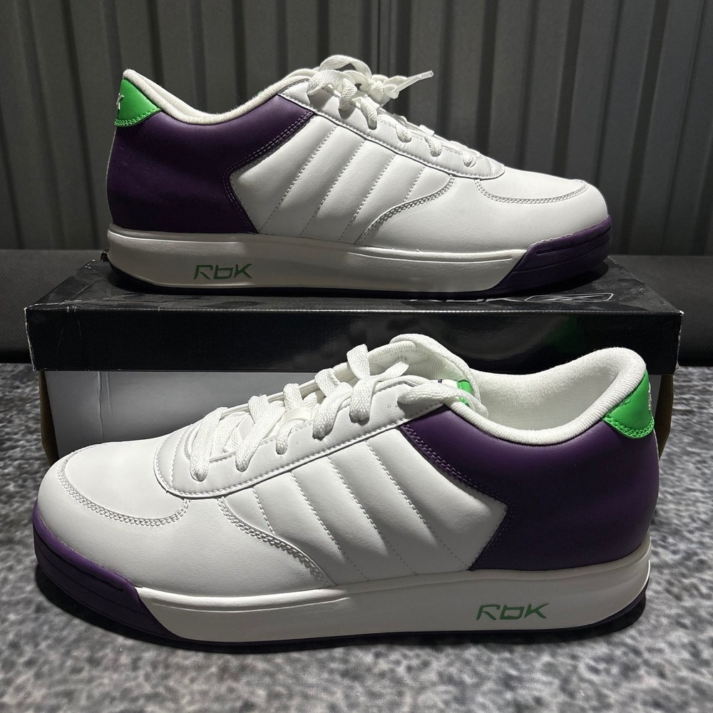 Vintage Reebok S. Carter Shoes Jay Z‎ Sz 13 Sneakers 2000s White Purple Green DS